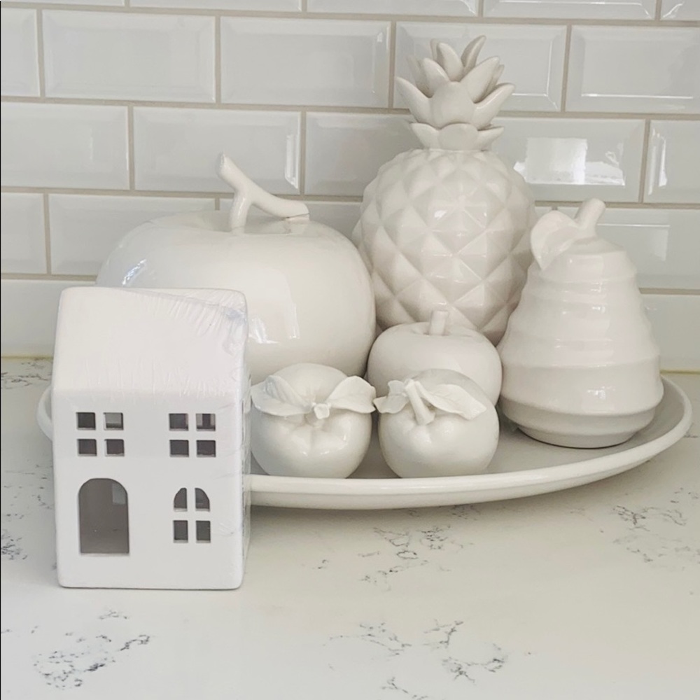 White Ceramic Tall Light Up House - Picture 4 of 15